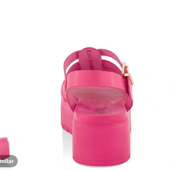 New Glamed Out Pink Platform Sandal - Picture 4 of 5